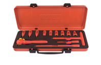 Trusă chei tubulare izolate în dublu-strat 1000V Unior, 3/8", cutie metalică, 619419