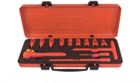 Trusă chei tubulare izolate în dublu-strat 1000V Unior 3 8" cutie metalică 619419 Certificare și testare