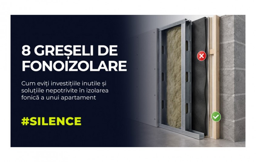 Cele mai frecvente greșeli la izolarea fonică a unui apartament
