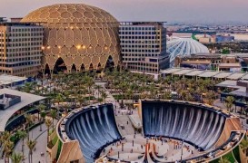 O cascadă “ireală”, una dintre principalele atracţii ale Expo 2020 Dubai (Video)