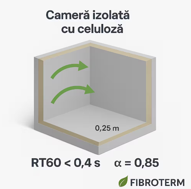 Izolare fonică cu celuloză: ghid complet 2025 pentru reducerea zgomotului și confort acustic