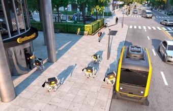 Viitorul livrărilor: Roboții și mașinile autonome lucrează în echipă pentru a duce colete la destinație