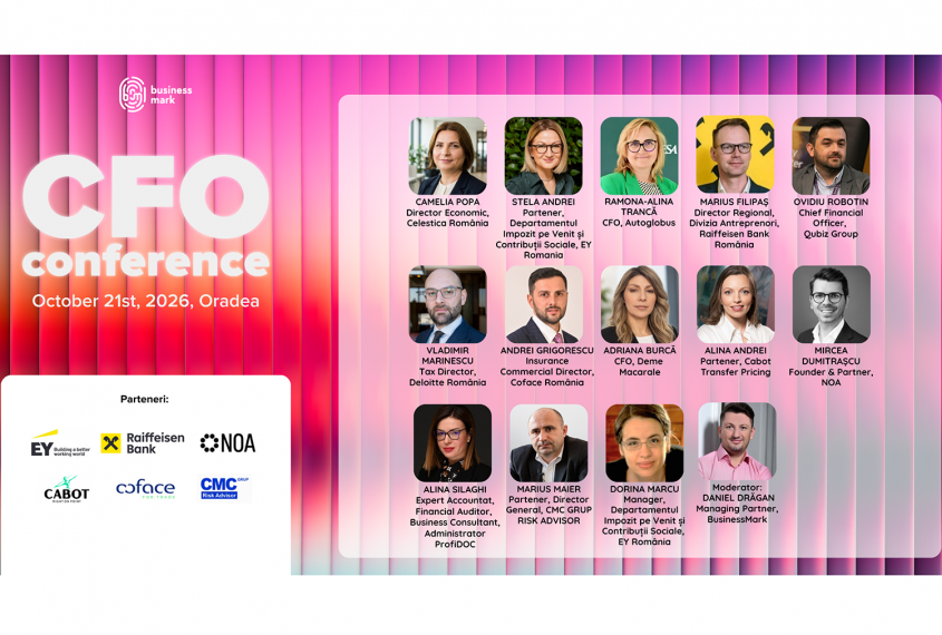 CFO Conference – 21 octombrie la Oradea Experți din domeniu analizează strategiile prin care directorii financiari