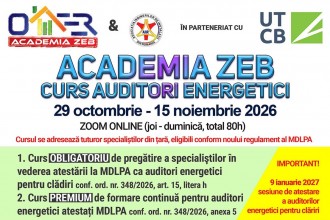 OAER anunță organizarea cursurilor pentru auditorii energetici