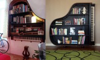 DIY cu rezultat spectaculos - transforma un vechi pian intr-un raft de perete deosebit!