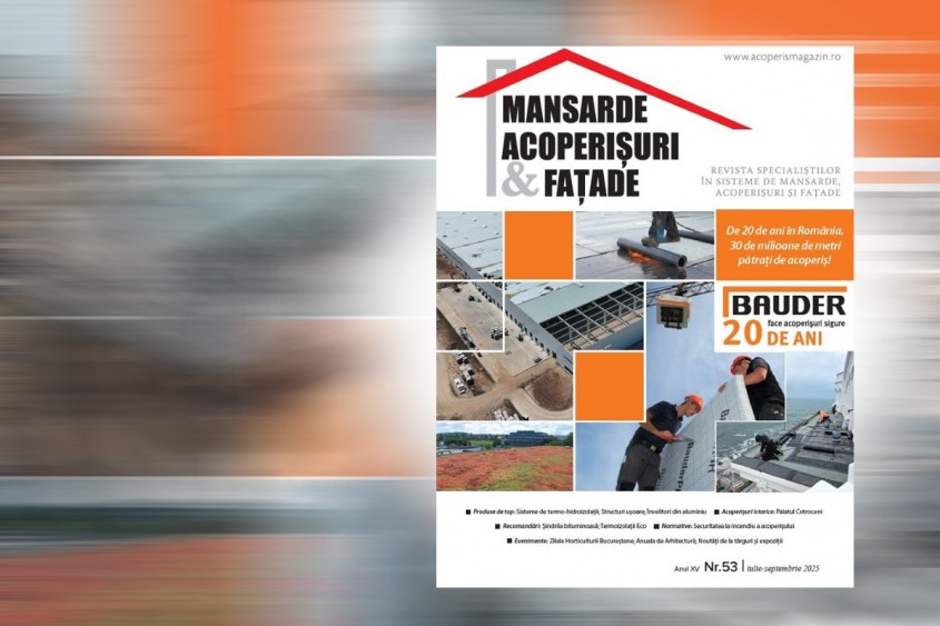 A apărut ediția cu numărul 53 a Revistei Mansarde, Acoperișuri & Fațade!