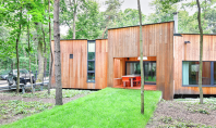 O casa construita in jurul copacilor existenti Protejata de vegetatia unei gradini urbane de langa Varsovia