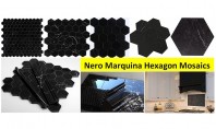 Mozaic din marmura neagra patru exemple de amenajari Un produs nou in oferta PiatraOnline mozaicul hexagonal