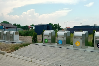 Două platforme subterane de colectare selectivă finalizate la Brașov