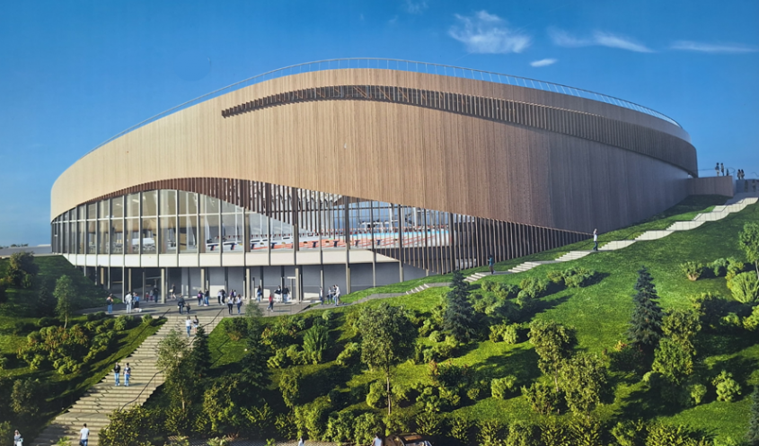 Zinc, oțel, beton, lemn și apă. O nouă investiție pentru viitorii campioni ai sporturilor de natație