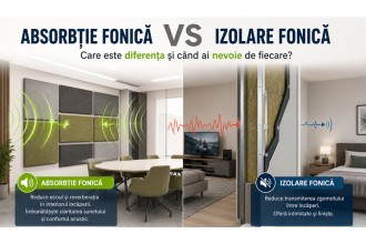 Absorbție fonică sau izolare fonică: care este diferenta?
