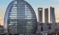 O cladire unica un oras futurist multilateral - sediul BBVA Madrid cu panouri din aluminiu Larcore