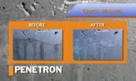 Hidroizolarea si impermeabilizarea permanenta aplicare pe suprafata umeda PENETRON patrunde in canalele capilarele suprafetei betonului prin