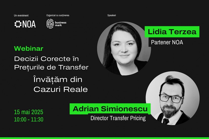 „Decizii corecte în prețurile de transfer învățăm din cazuri reale" - webinar gratuit pentru profesioniștii financiari