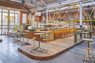 Un fost depou de tramvaie este acum restaurant și spațiu de birouri