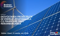 Despre dezvoltarea proiectelor de energie regenerabilă cu finanțare 100% nerambursabilă, pe 11 martie