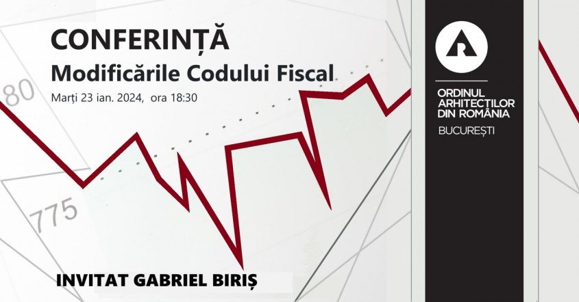 OAR București organizează conferința „Modificările Codului Fiscal valabile de la 1 ianuarie 2024”