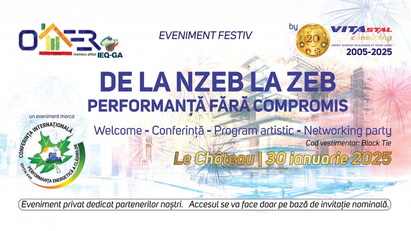 De la NZEB la ZEB – Performanță fără compromis: Conferință LIVE 17:00-19:30