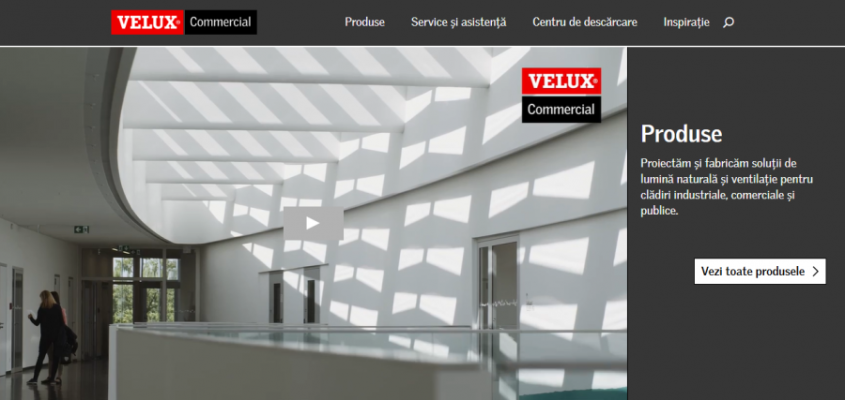 A fost relansat noul site web VELUX Commercial 