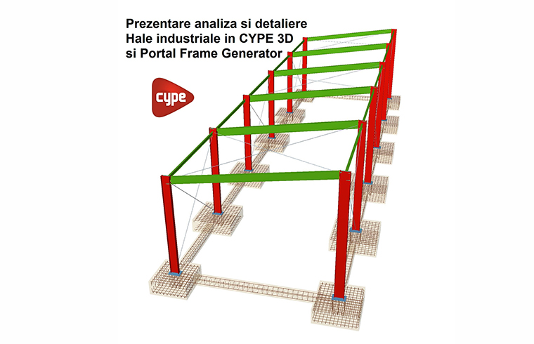 Prezentarea unei hale industriale in CYPE 3D si Portal Frame Generator