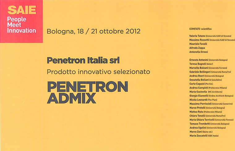Penetron, aditiv pentru beton, castiga Innovation Award Italia
