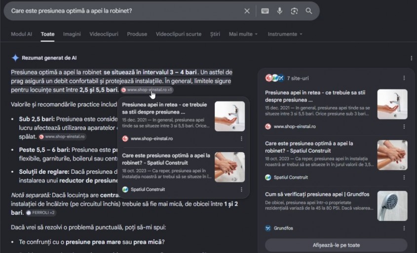 Cum utilizează Google AI Overview conținutul publicat în mediul editorial de construcții