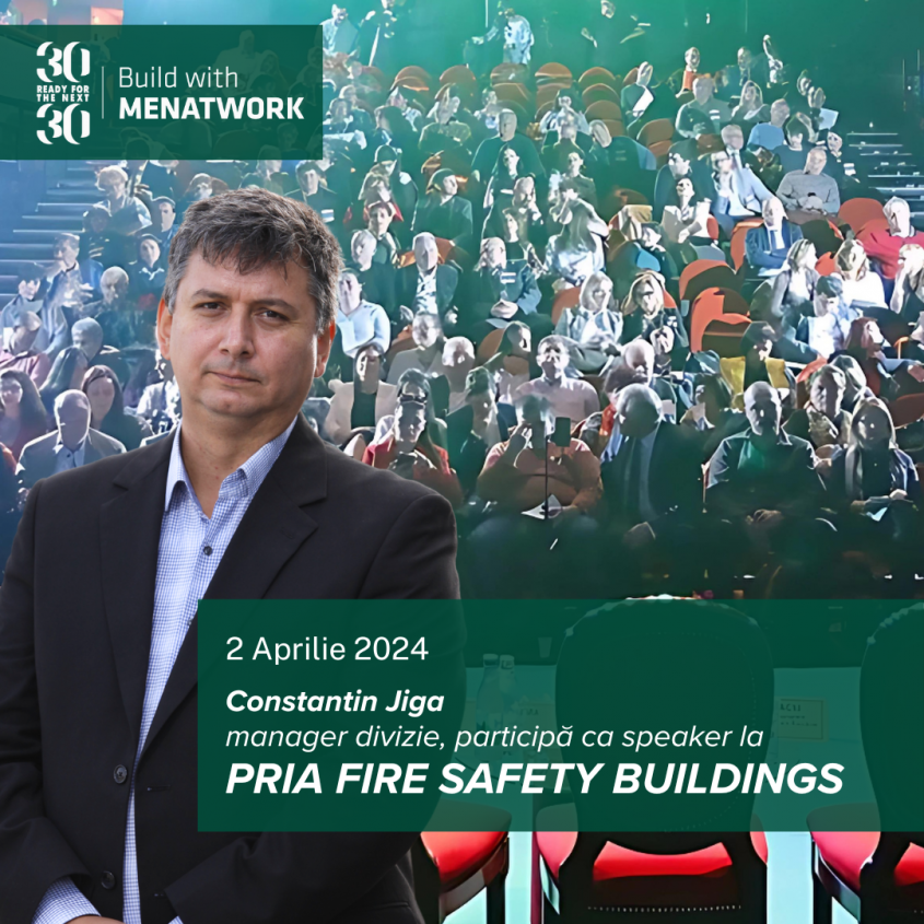 Managerul diviziei materiale de construcții și pardoseli Menatwork Solutions participă la PRIA Fire Safety of Buildings