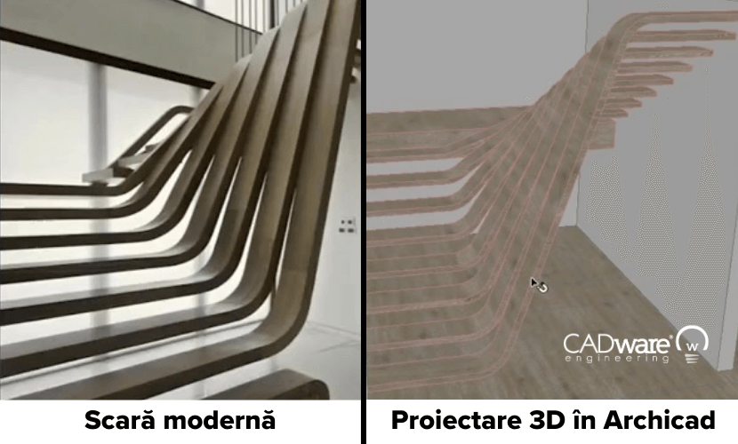 Scară modernă în Archicad – Tutorial modelare 3D în programul Graphisoft Archicad