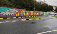 O pictură murală stradală de peste 300 de metri într-un oraş din România Lucrarea se numeste