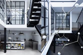 O casă amenajată &icirc;ntr-un spațiu industrial