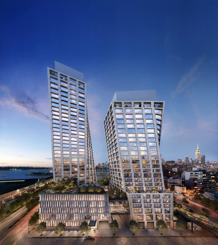 Arhitecții de la BIG vor construi în New York două blocuri care dansează unul cu celălalt