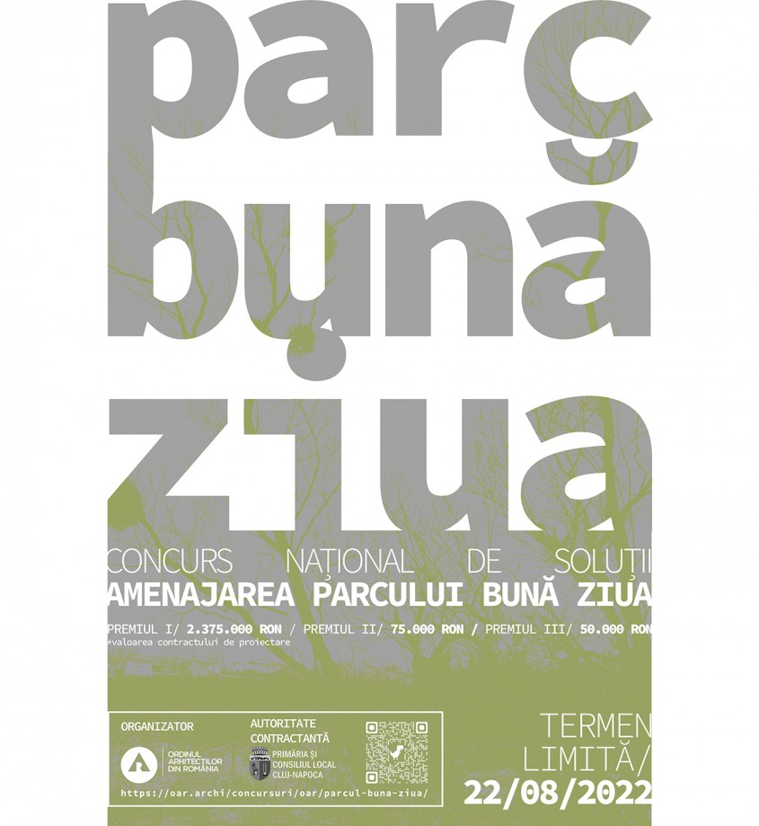 Cluj-Napoca: A fost lansat concursul de soluții ”Amenajarea Parcului Bună Ziua”