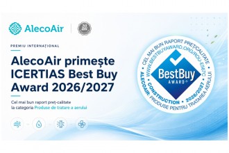 AlecoAir primește Best Buy Award 2026/2027 din partea ICERTIAS pentru cel mai bun raport preț-calitate