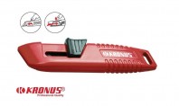 Cutter de securitate autoretractabil Kronus Caracteristici principale ✔ Mecanism autoretractabil – Lama revine automat în siguranță