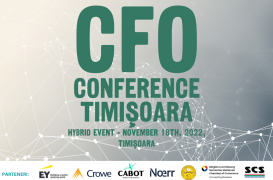 CFO Conference Timișoara, 18 noiembrie. Despre rolul CFO-ului astăzi și noutăți fiscale în 2023