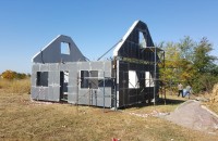 Impermeabilizare casă pilot din elemente de beton prefabricate 