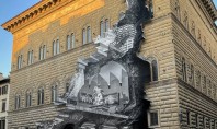 „Rana” culturii în era Covid O iluzie optică monumentală sparge zidurile Palazzo Strozzi din Florenţa Intitulată
