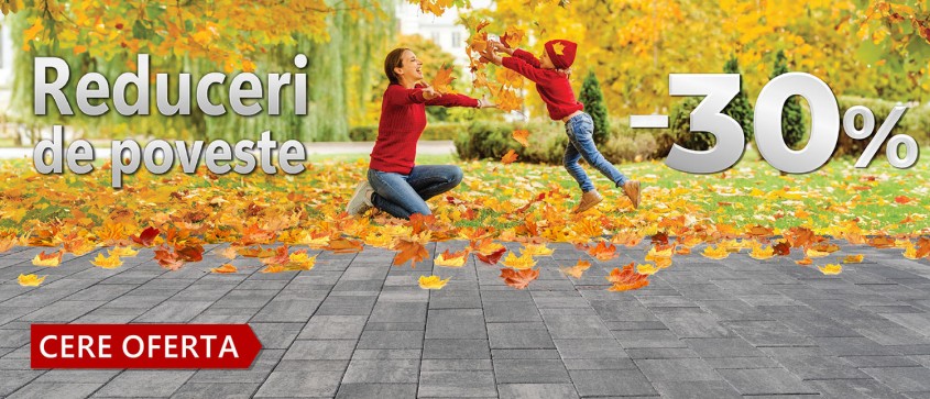 Profită de 30% reducere la cele mai populare produse Petra Pavaje!