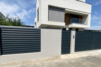 Poarta din aluminiu HYPERION – robustă, impunătoare și cu design oval
