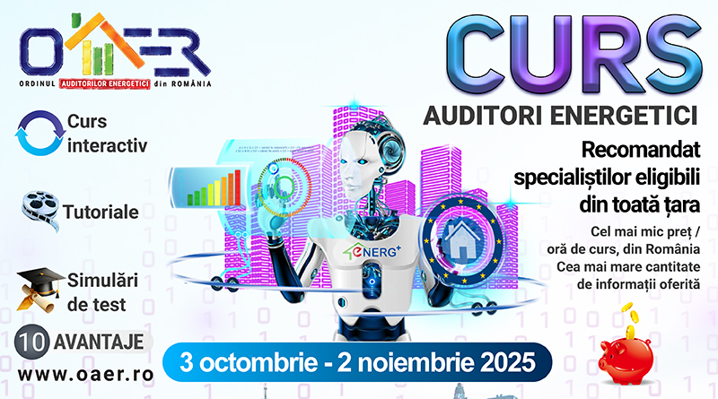 CURSURI AUDITORI ENERGETICI 3 octombrie – 2 noiembrie 2025 | ZOOM online