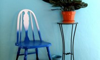 Bricolaj prin tehnica ombre - scaun colorat