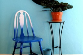 Bricolaj prin tehnica ombre - scaun colorat