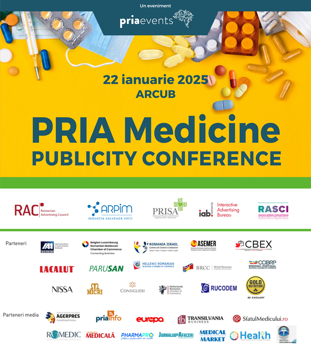 AGENDA Pria Medicine, Supplements, Medical Devices and Cosmetics Publicty and Regulations – 22 ianuarie 2025