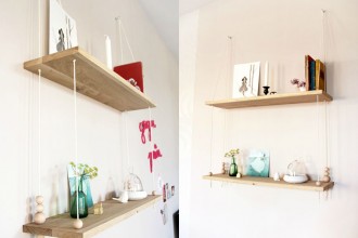 &ldquo;Leagănul&rdquo; de pe perete: un raft decorativ cu lemn și sfoară!