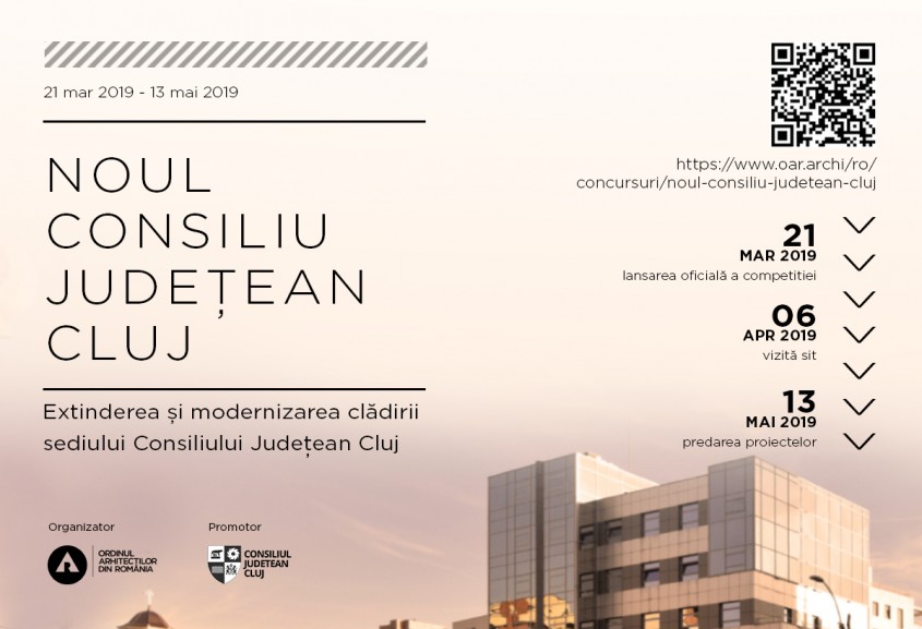 Concurs pentru extinderea și modernizarea sediului Consiliului Județean Cluj 