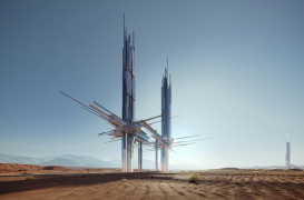 Arabia Saudită anunță un nou proiect SF: Doi zgârie-nori ca un miraj în deșert
