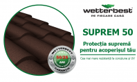 Wetterbest lansează SUPREM50 protecția pentru acoperiș cu cea mai mare rezistență la coroziune și raze UV