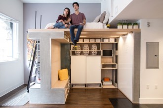 Modul multi-funcţional pentru optimizarea spaţiului dintr-o garsonieră