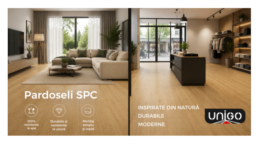 Indfloor Group extinde portofoliul cu pardoseli SPC. Prima colecție disponibilă: UNIGO Stonewood