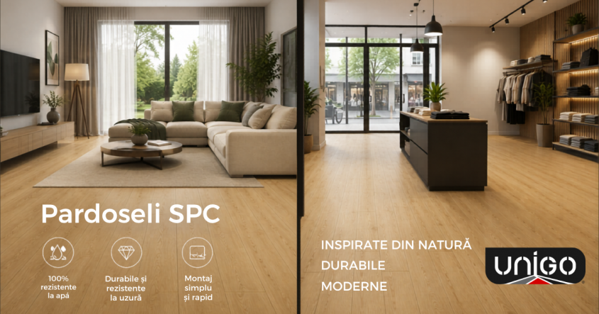Indfloor Group extinde portofoliul cu pardoseli SPC. Prima colecție disponibilă: UNIGO Stonewood